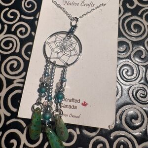 Silver tone  Dreamcatcher Necklace